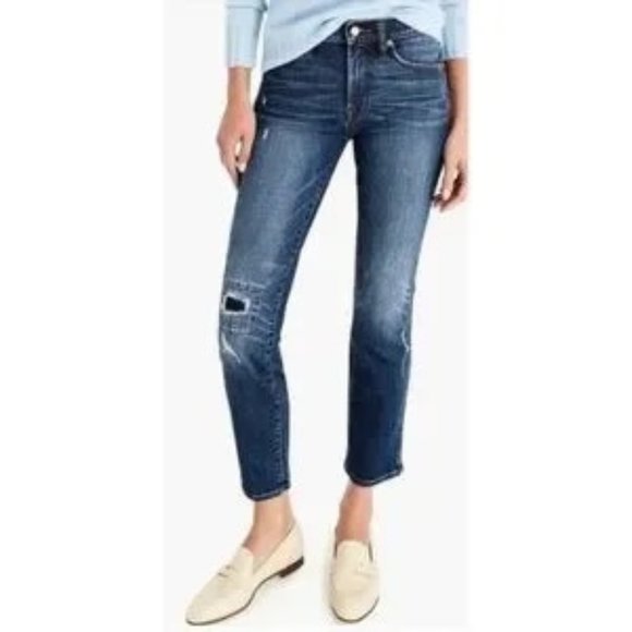 J Crew Vintage Straight Rip and Repair Style Jeans 26 - Picture 2 of 8